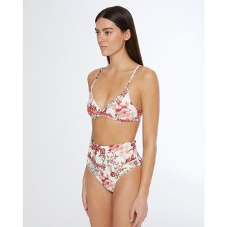 Onia Malin Bikini Top in White Multi at Nordstrom, Size X-Small