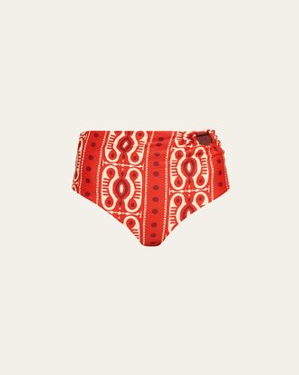 Johanna Ortiz Taita Tribal High-Waist Bikini Bottoms