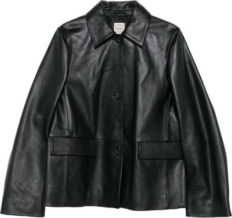 Toteme Grained-texture Leather Jacket