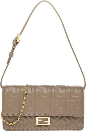 Fendi Fendi Baguette Leather Wallet On Chain