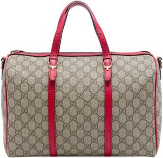 Gucci Pre-owned Boston Bag - Dames - Vintage Handtas - Beige - ONE Size - Leer - Vintage