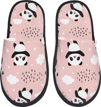 Generic Panda Unisex House Shoes Lightweight Shoes Slip On Slippers For Bedroom Indoor Winter L