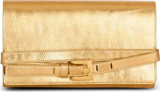 Balmain Shuffle Wallet in Lamb Leather in Gold at Nordstrom