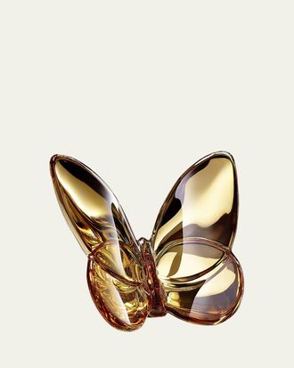 Baccarat 2.5 Lucky Crystal Gold Butterfly
