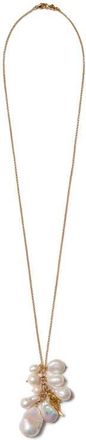 Chan Luu Freshwater Pearl Cluster Pendant Necklace in White Pearl at Nordstrom