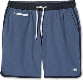 Vuori Clothing Banks Shorts Unlined 7 | Azure Linen Texture | Medium