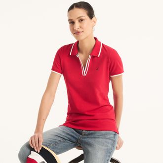 Nautica Womens Sustainably Crafted Deck Polo