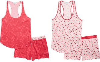 PJ Salvage 4-Piece Mix & Match Jersey Pajama Set in Ruby Red at Nordstrom Rack, Size X-Large