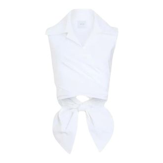 Patou Sleeveless Tops, female, White, Size: 2XS Sleeveless Draped Top