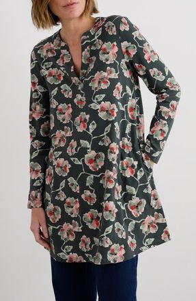 Seasalt Cornwall Wreathe Organic Cotton Tunic in Artist Camellia Coppice at Nordstrom, Size 16 Us