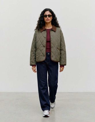 Vero Moda giacca trapuntata in kalamata-Verde