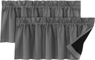 OEM Juego De 2 Cortinas Opacas Modernas Y Elegantes, Con Forro Negro Liso, Para Sala De Estar O Dormitorio, Decoraci&oacute;n De Interiores Kaesi(br)