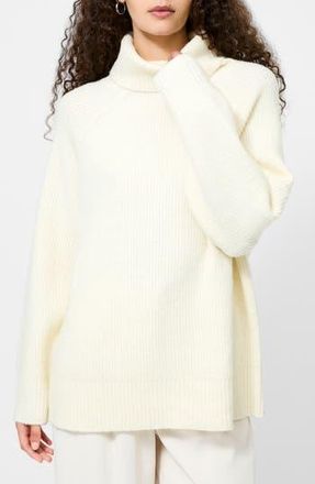 French Connection Emilia Oversize Turtleneck Sweater in Porcelain Cream at Nordstrom Rack, Size X-Small