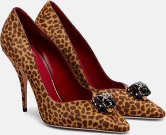 Valentino Garavani Pas De Chat leopard-print calf hair pumps