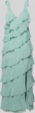 Vila Midikleid mit Volants Modell LUNA in Lind, Gr&ouml;&szlig;e 40