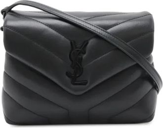 Saint Laurent Tweedehands leren schoudertassen - Dames - Vintage Schoudertas - Zwart - ONE Size - Leer - Vintage