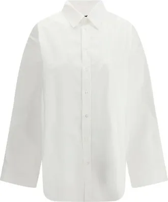 Balenciaga Shirts, female, White, Size: 2XS Cotton Dress Shirt