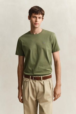 GANT Men Regular Fit Shield T-Shirt (XXXL) DRY HERB GREEN