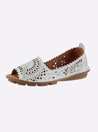 Gemini Slipper GEMINI, Damen, Gr. 36, wei&szlig;, Glattleder, Schuhe Slipper