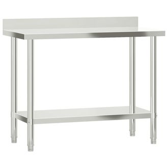 vidaXL Vidaxl - Mesa Trabajo Cocina Y Salpicadero Acero Inoxidable 110x55x93 Cm
