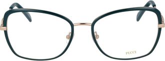 Emilio Pucci PU-1066367 Metal Cat Eye Eyeglasses - Turquoise