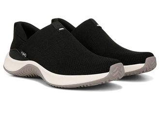 Rykä Encore Knit Slip On Sneaker Womens Shoes Black/Gardenia : 5 B - Medium, Synthetic