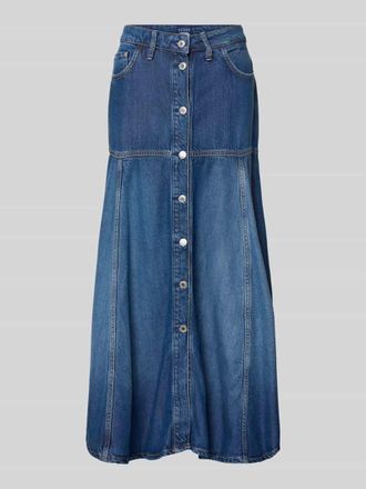 Guess Maxirock aus Lyocell-Mix in Denim-Optik Modell Nidia in Jeansblau, Gr&ouml;&szlig;e 25
