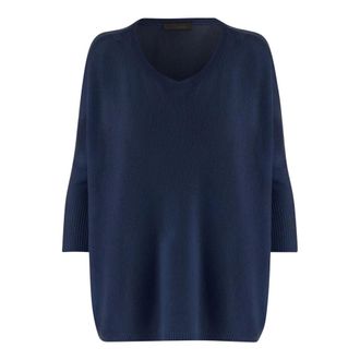Allude Truien & Vesten, Dames, Blauw, M, Cashmere Trui