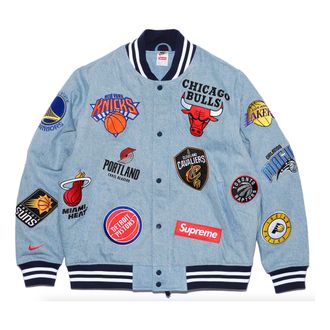 Nike Lab x Supreme x NBA Warm-up Jacket Denim Multi AO3632-440