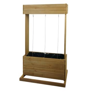 Hhg Nunca Usado] Banco Con Macetas Elevadas Hhg 491, Caja Para Plantas, Soporte Para Plantas Trepadoras, Maceta, Jardinera, 145 X 85 X 50 Cm, Para Exterio