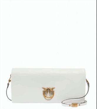 Pinko Love Bag Click Soft Leather Clutch