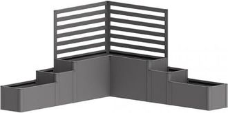 BIOHORT Jardinera Metalica Davinci Version 1 Color Gris Cuarzo Metalico