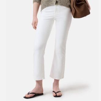 Closed Womens Hi Sun Cropped Flare Jeans In White