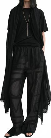 Toteme Monogram Crochet Pj Bottoms In Black