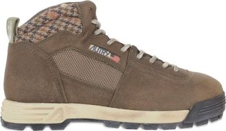 Autry Mid-Top Sneakers with Houndstooth Ankle Panel