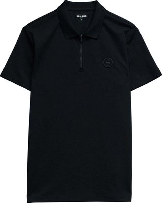 Salsa Poloshirt SALSA Salsa Jeans Polo Pique Structure And Zip, Herren, Gr. XL, schwarz, Obermaterial: 100% Polyester PES., Shirts Poloshirt