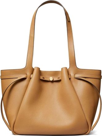 Tory Burch Romy Pebbled Tote - Dames - Shoppers - Bruin - ONE Size - Leer - Tassen