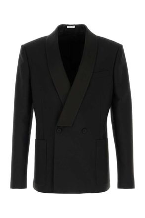 Alexander McQueen Black Shawl Lapel Blazer