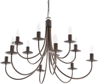 OEM L&aacute;mpara Colgante De Techo Tradicional, Candelabro, Negro, Oro Viejo, Lumen Old 710/12