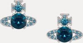 Vivienne Westwood Ismene Earrings Platinum-dark-blue-cz Platinum-dark-blue-cz Women