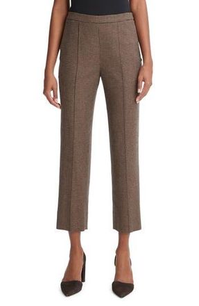 Vince Houndstooth Pull-On Crop Pants in Black/camel at Nordstrom Rack, Size X-Large