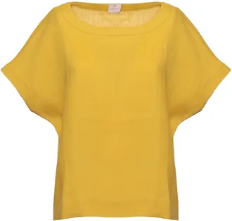 Marella Overhemden, Dames, Geel, S, Linnen, Emmgeyser Blouse