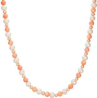 Valero Pearls Womens Necklace Sterling Silver - White - One Size