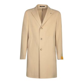 Tagliatore Single-Breasted Coat - male - Tagliatore - Single-Breasted Coats - Beige - XL - Coats