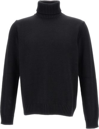 Zanone Blue Virgin Wool Turtleneck