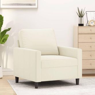 vidaXL Sill&oacute;n De Terciopelo Color Crema 60 Cm Vidaxl