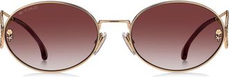Etro 57mm Oval Sunglasses in Gold Copper/Pink Ds at Nordstrom