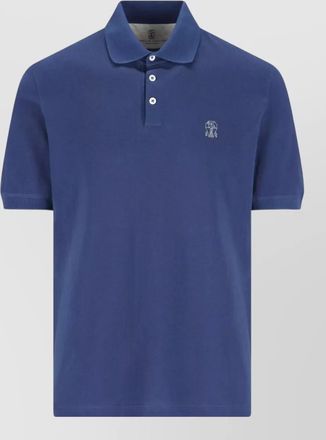 Brunello Cucinelli cotton polo shirt logo detail