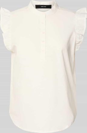 Vero Moda Regular Fit Bluse aus Baumwoll-Leinen-Mix Modell SELMA in Weiss, Gr&ouml;&szlig;e XS