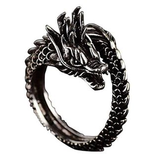 Generic Gothic Open Rings Adjustable Punk Mens Biker Ring Gift Durable and Clever Multicolor